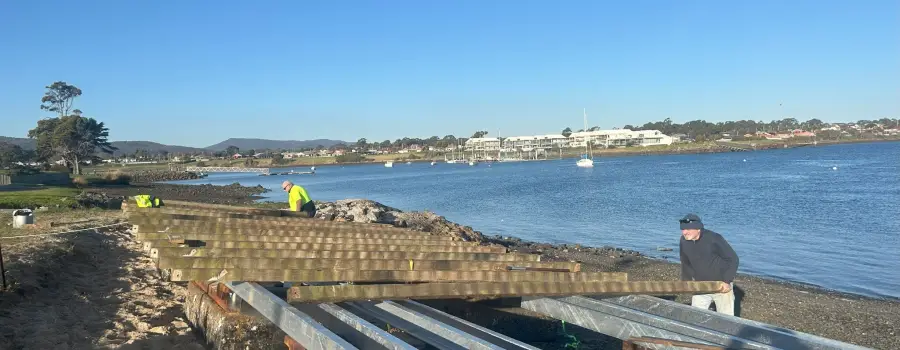 George Town Yacht Club refurbishes pontoon with TasPorts support
