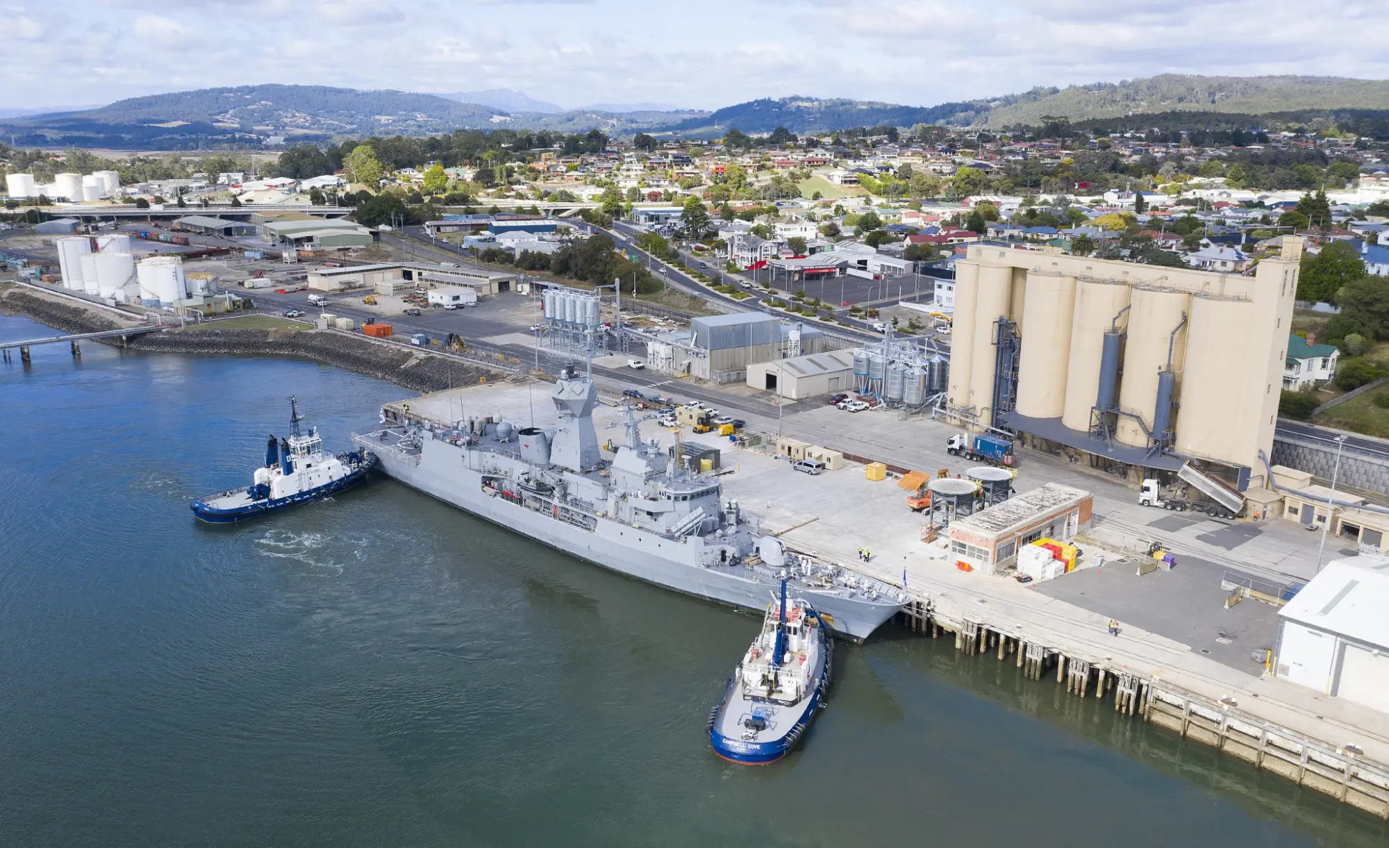 Image Credit RAN Campbell Cove supporting the arrival of HMAS Stuart Feb 2020