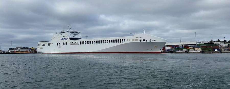 TasPorts welcomes SeaRoad’s MV Liekut to the Port of Devonport