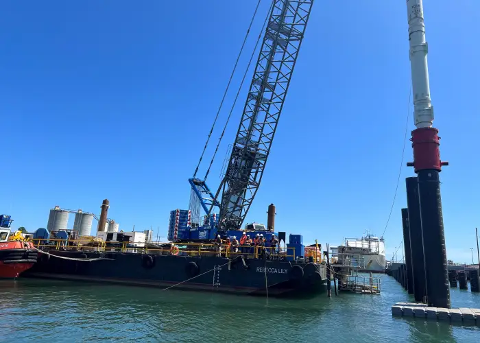 Quay Link Last Wharf Pile Nov 2023